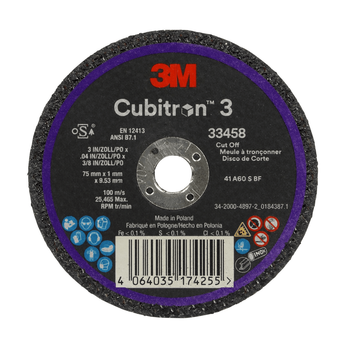 3M Cubitron 3" Cut-Off Wheel