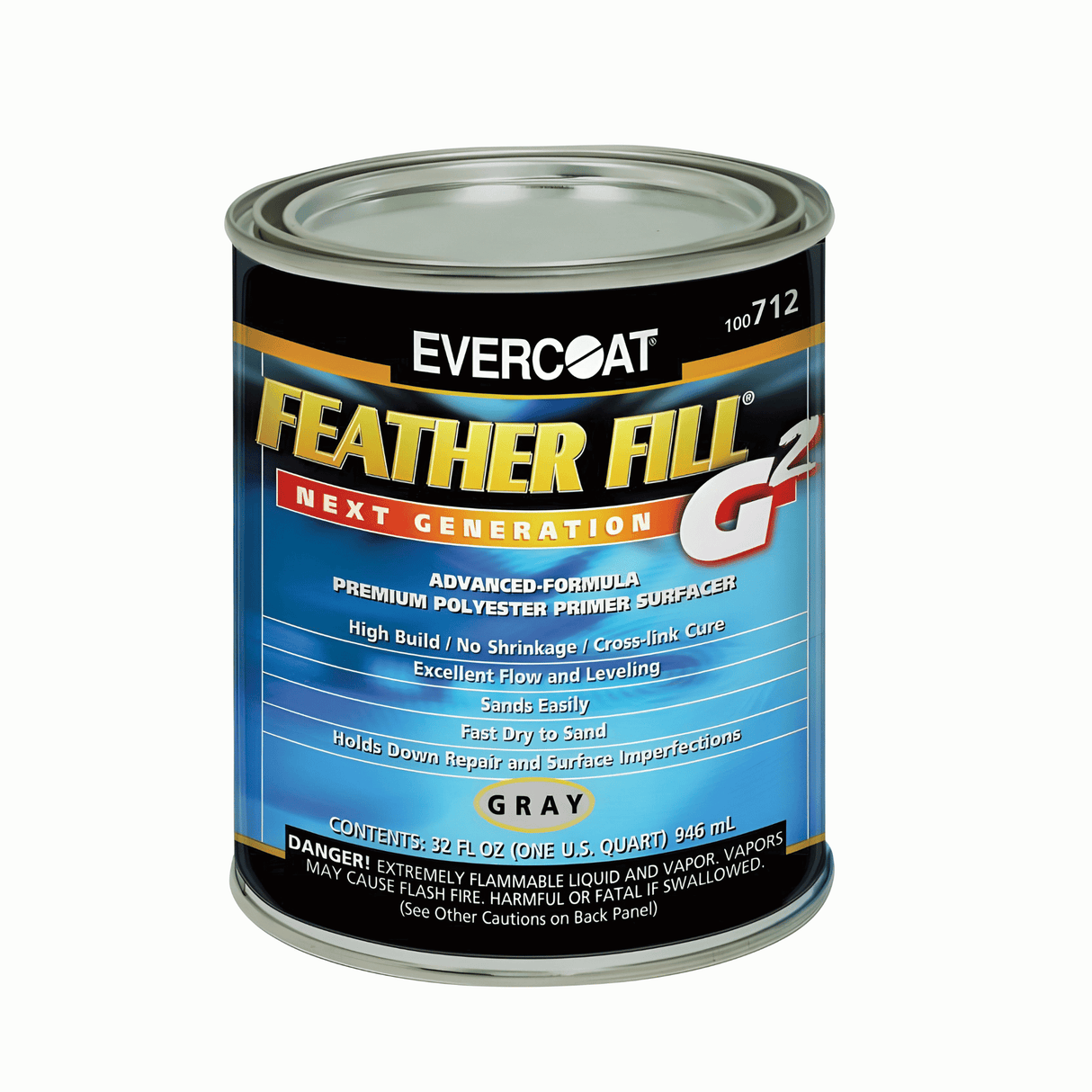 EVERCOAT FEATHER FILL G2 100712 High-Build Polyester Primer Surfacer Quart
