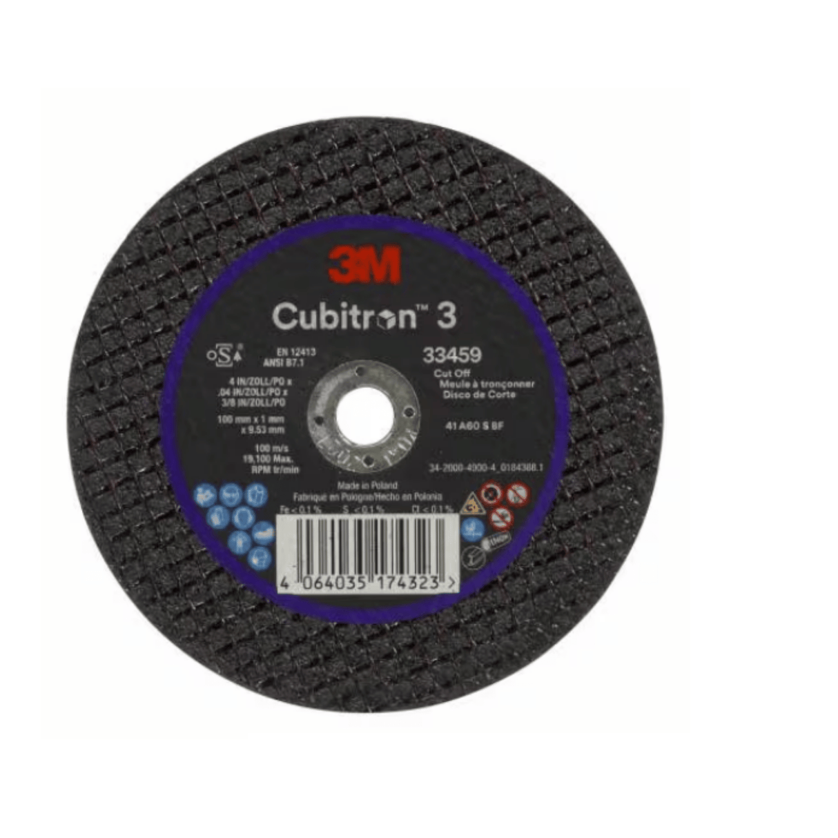 3M™ Cubitron™ 3 Cut-Off Wheel 33459