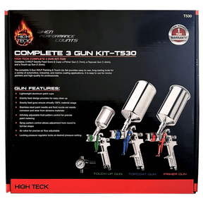 High Teck Performance Series Complete 3-Gun HVLP Paint and Touch Up Set